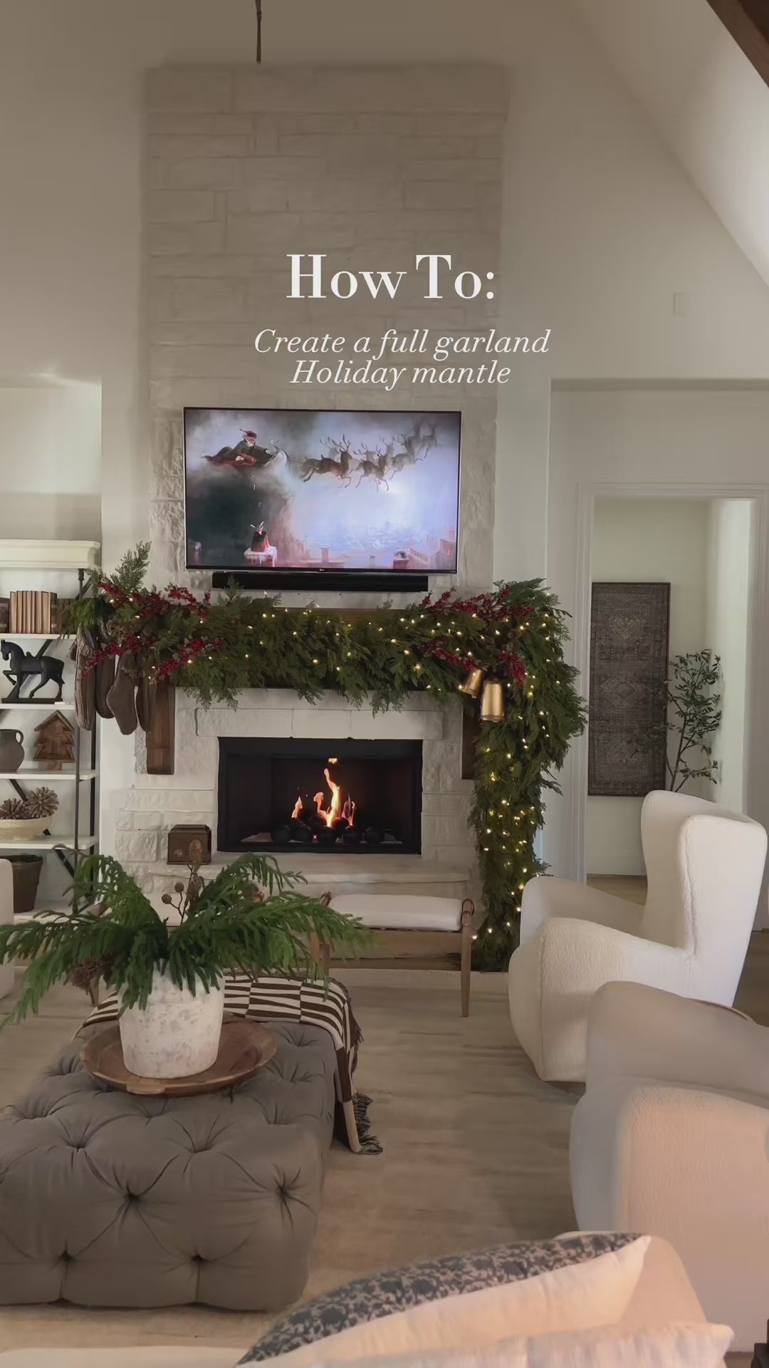 Elegante Weihnachtsgirlande aus Kunstgrün™ video